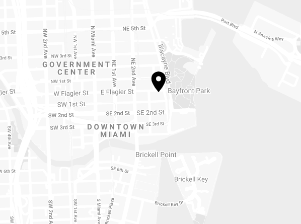 Map of office location in Miami